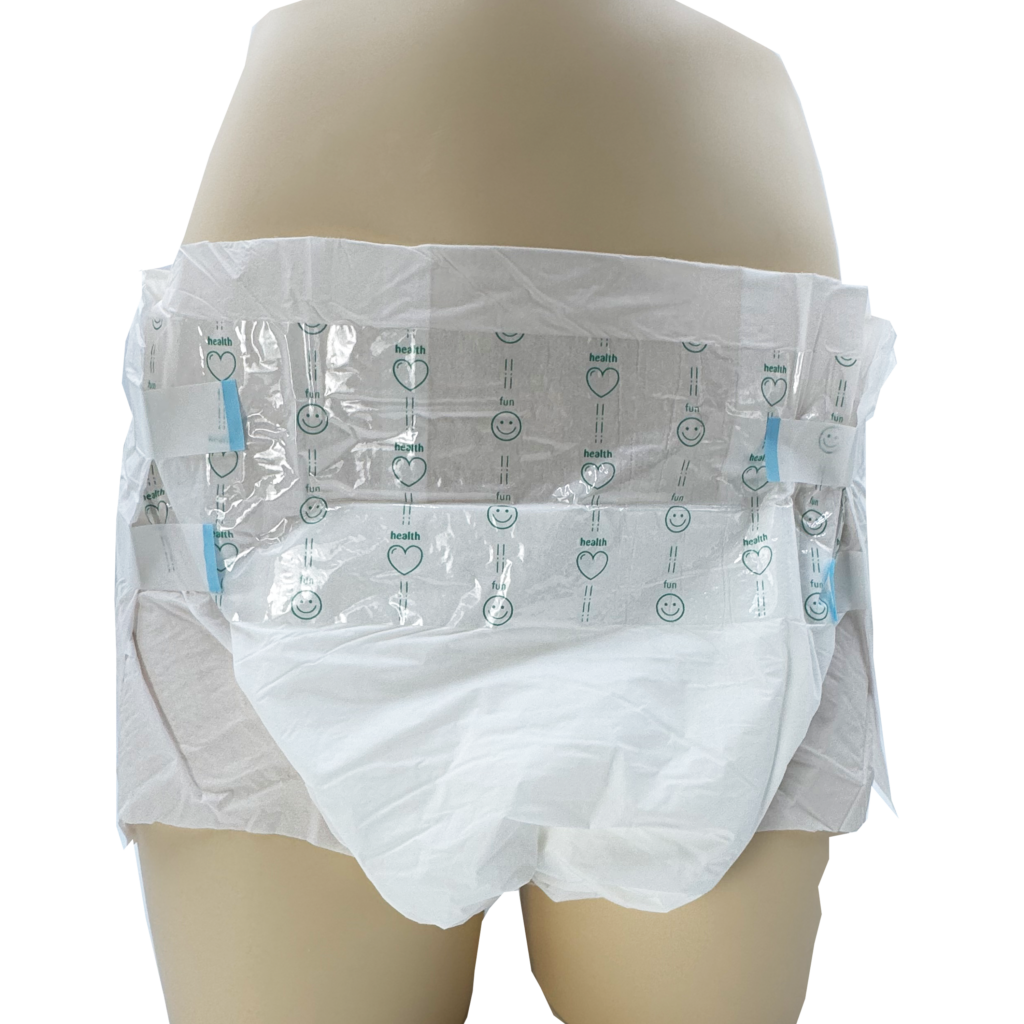 High-absorbency adult diaper with odor control and overnight leak protection