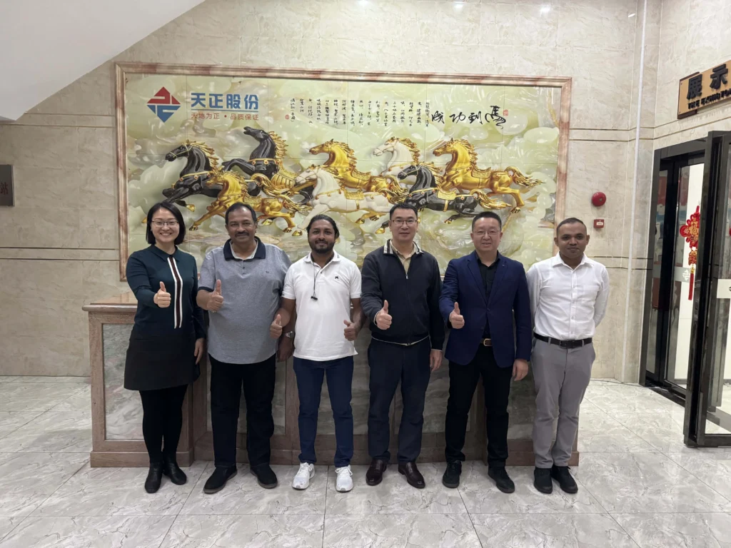 Bangladesh clients visiting OEM diaper factory in Dongguan