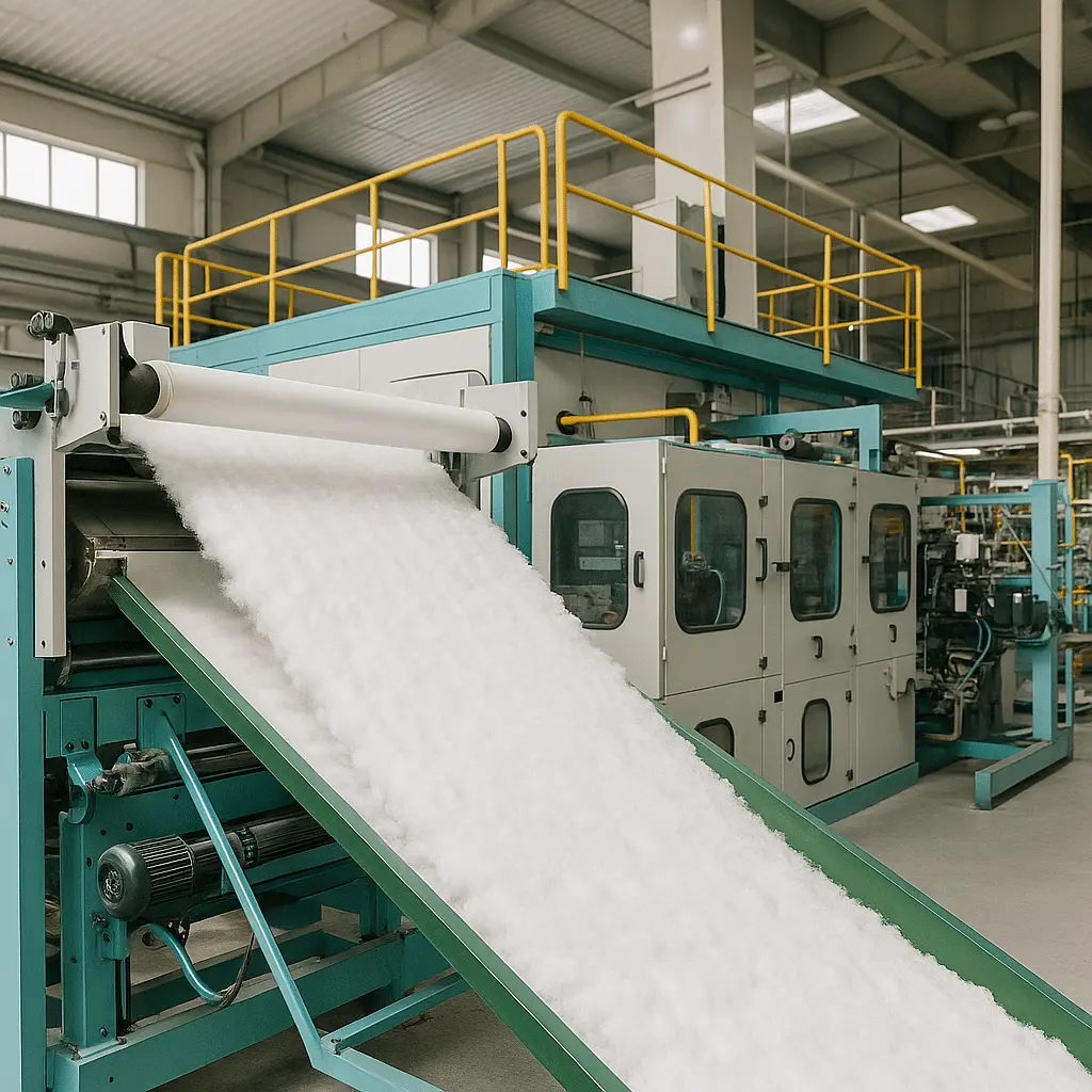 In-house SAP core and fluff production equipment for diaper manufacturing